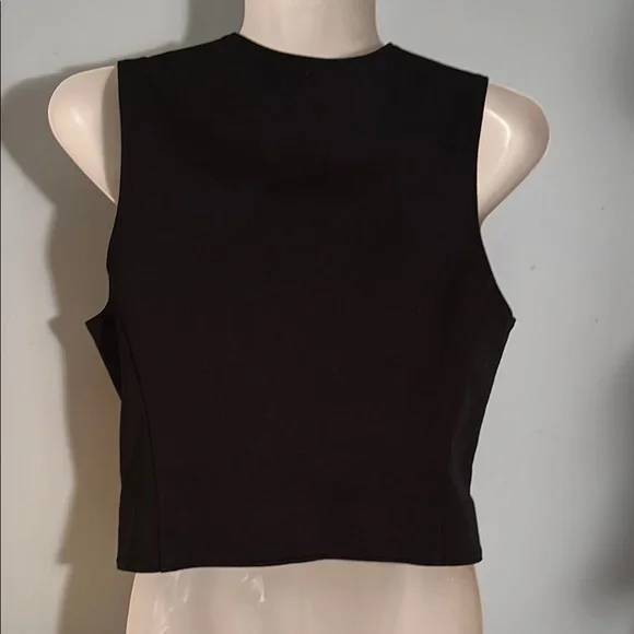 Elegant Black Button Up Women's Vest size 8 - Picture 3 of 14
